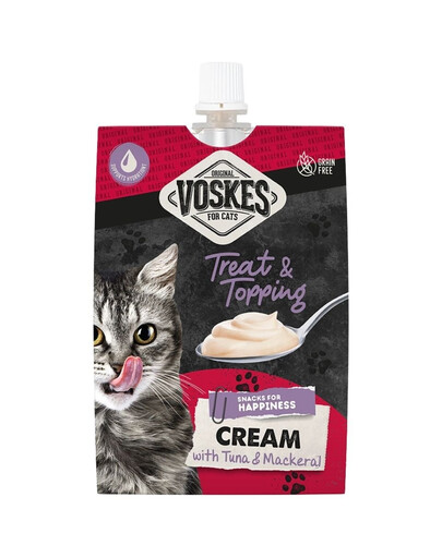 VOSKES Cream with Tuna and Mackerel crème au thon et au maquereau pour chats 90 g