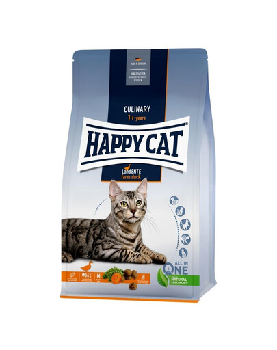 HAPPY CAT Culinary Farm Duck canard, croquettes sèches sans céréales pour chats 4kg
