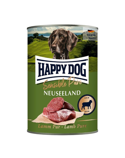 HAPPY DOG Sensible Pure Nouvelle-Zélande Agneau – nourriture humide pour chiens 400 g