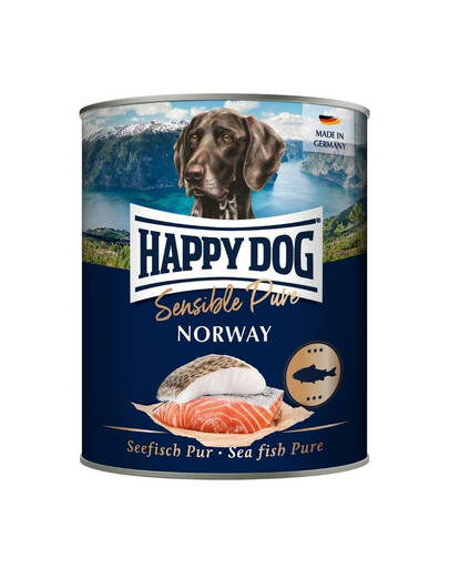 HAPPY DOG Sensible Norway Poisson nourriture humide pour chiens 800g