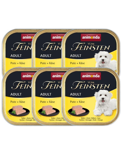 ANIMONDA Vom Feinsten Adult Indyk i ser 6x150g pasztet dla psów