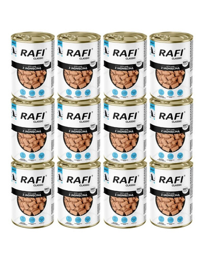 RAFI Classic Agneau en sauce – nourriture humide pour chiens de toutes races, 12 x 1240 g