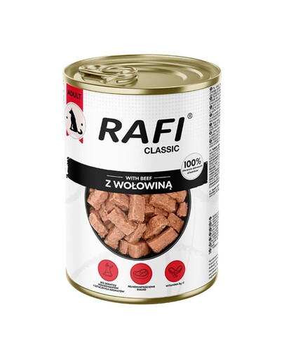 RAFI Classic Bœuf en sauce 1240 g – nourriture humide pour chiens de toutes races