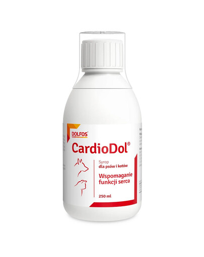 DOLFOS CardioDol : sirop pour chiens et chats favorisant le bon fonctionnement cardiaque, 250 ml