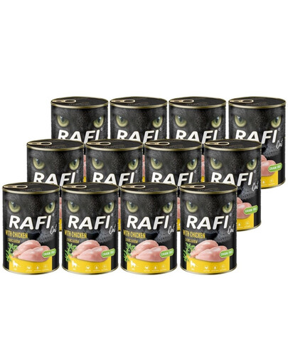 RAFI Cat Adult au poulet nourriture humide pour chats 12x400g
