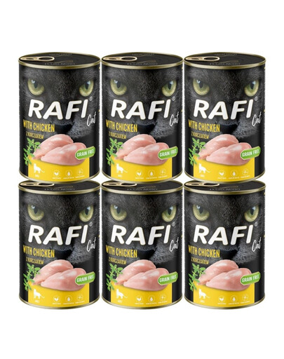 RAFI Cat Adult au poulet nourriture humide pour chats 6x400g
