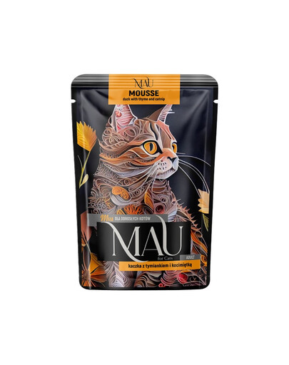 MAU Mus Canard au thym et à la cataire – nourriture humide pour chat 85 g