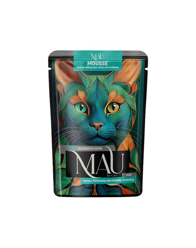 MAU Mus Sarna aux carottes violettes et à la coriandre – nourriture humide pour chat, 85 g