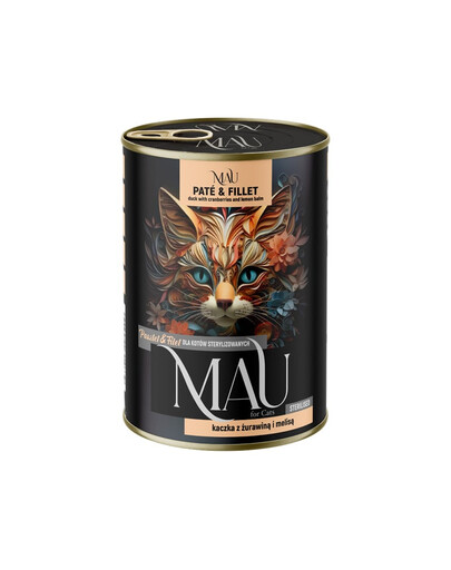 MAU Pâté et filet de canard aux airelles et à la mélisse pour chat stérilisé, 400 g