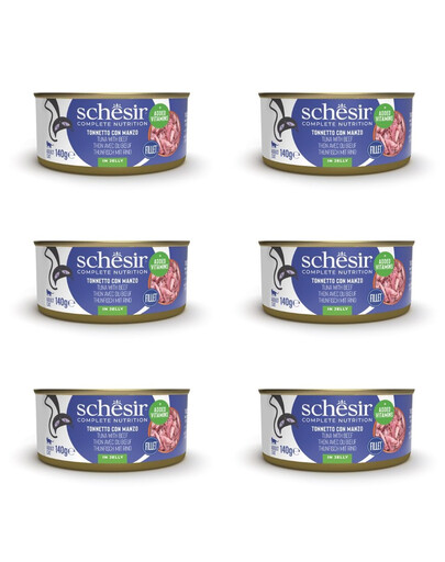 SCHESIR Croquettes pour chats au thon et au bœuf 6x140g