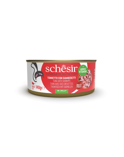 SCHESIR Croquettes pour chats au thon et aux crevettes 140 g
