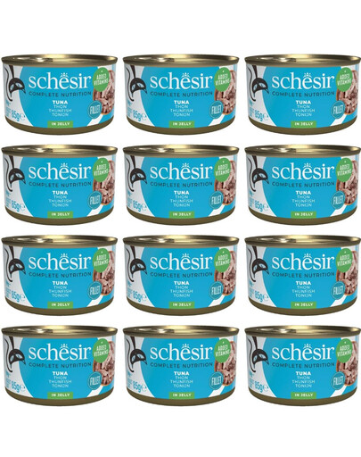 SCHESIR Thon en gelée pour chats 12x85 g