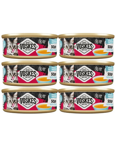 VOSKES Soup with Tuna : soupe au thon pour chats, 6 x 50 g