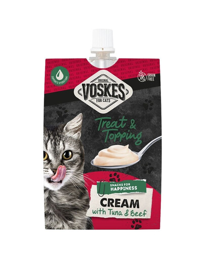 VOSKES Cream with Tuna and Beef crème au thon et au bœuf pour chats 90 g