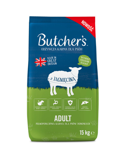 BUTCHER'S Original croquettes pour chien agneau 15 kg
