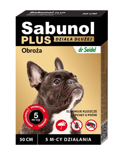 Sabunol Plus obroża przeciw pchłom i kleszczom dla psa 50 cm