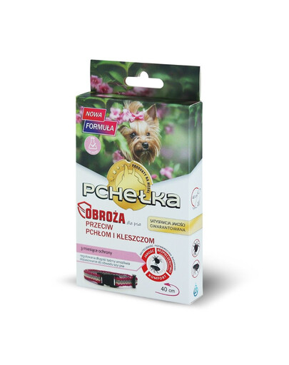 PCHEŁKA Collier contre les tiques et les puces pour chien S 40 cm