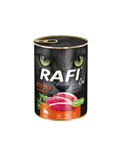 RAFI Cat Adult Mix, assortiment de saveurs à base de morue et de canard, nourriture humide pour chats, 6 x 400 g
