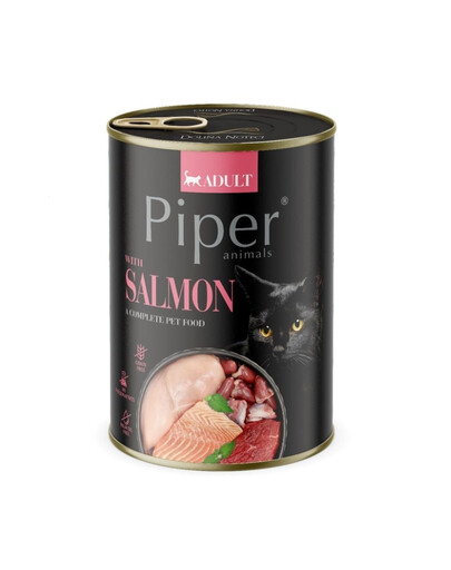 PIPER Animals Salmon au saumon, nourriture humide pour chat, 12 x 400 g