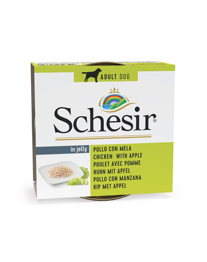 SCHESIR Poulet et pomme en gelée pour chats 6×150 g