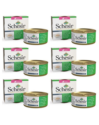 SCHESIR Poulet à l’aloe vera pour chiots 6x150 g
