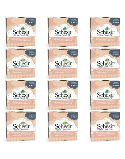 SCHESIR Poulet à l'aloès pour chatons 12x85G