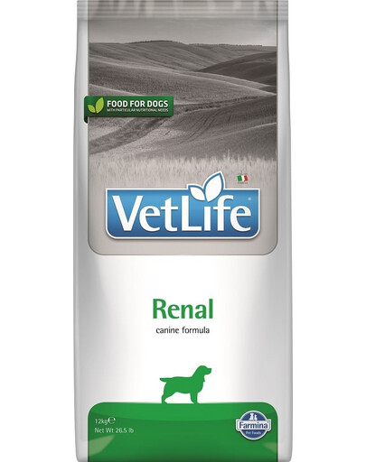 FARMINA Vet Life Renal Dog 12 kg croquettes pour chiens souffrant de maladies rénales + 2 × FARMINA Vet Life Dental Treat Renal Mini 60 g (7 pcs) GRATUIT