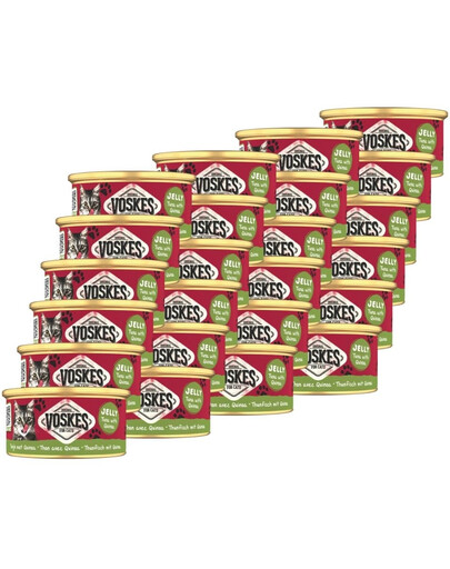 VOSKES Jelly Tuna with Quinoa 24x85 g 100% thon avec quinoa en gelée, aliment complémentaire pour chat