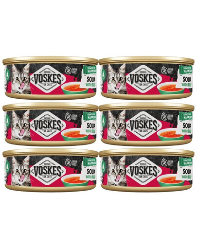 VOSKES Soup with Beef 6x50 g zupa z wołowiną dla kotów