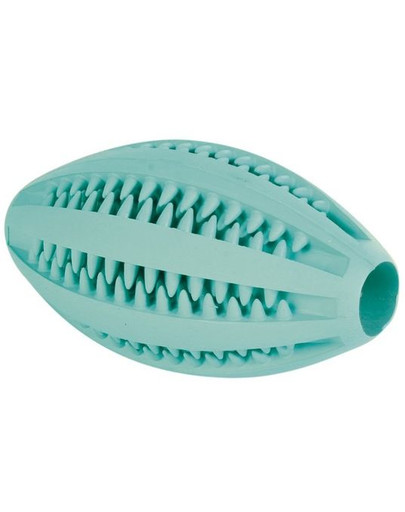 TRIXIE Denta Fun 11.5 cm -  Balle dentaire en forme ballon de rugby parfumé à la menthe