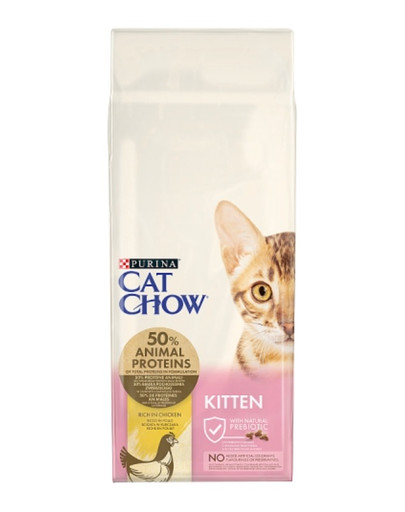 PURINA Cat Chow Kitten - Croquettes de poulet pour chatons - 15 kg