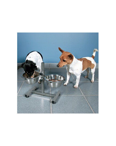 TRIXIE Support réglable avec bols 2X1.8 l