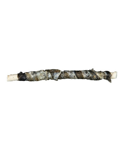 TRIXIE Denta Fun - Friandises cuir brut enveloppé de poisson - 12 cm 10pièces/75 g