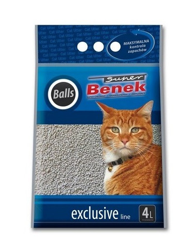 BENEK Super Exclusive Balls Litière en bentonite 4l