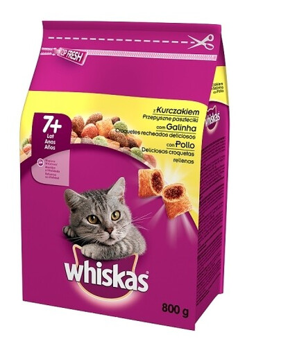 WHISKAS Senior Poulet 0,8kg
