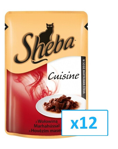 SHEBA Cuisine bœuf en sauce 85g x12