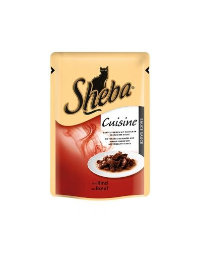 SHEBA Sélection en sauce avec sachet de viande de bœuf 85g
