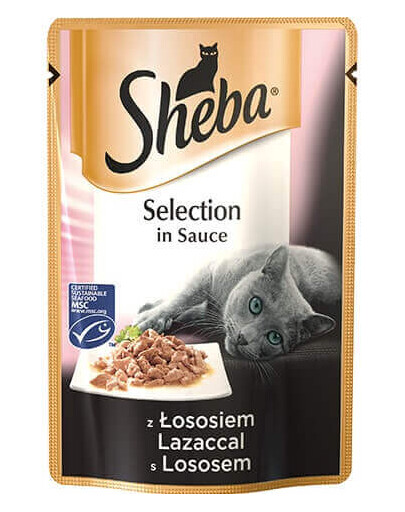 SHEBA Selection in Sauce 85 g avec du saumon