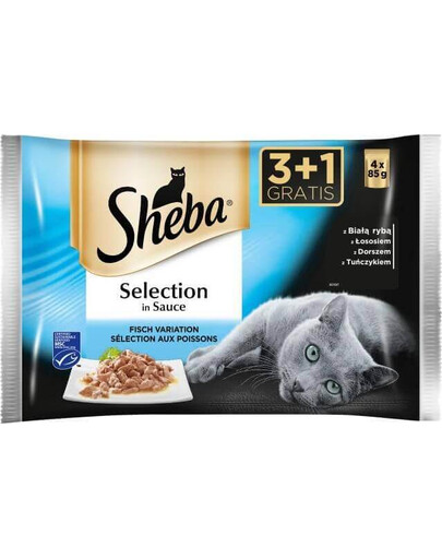 SHEBA Sélection en sauce Sauce aux arômes de poisson 13 x (4 x 85g)