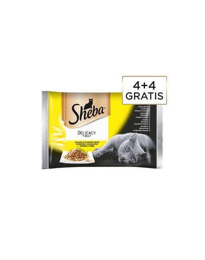 SHEBA Plats de volaille 4 sachets + 4 GRATIS