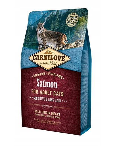 CARNILOVE Chats sensibles à poils longs Saumon 2 kg