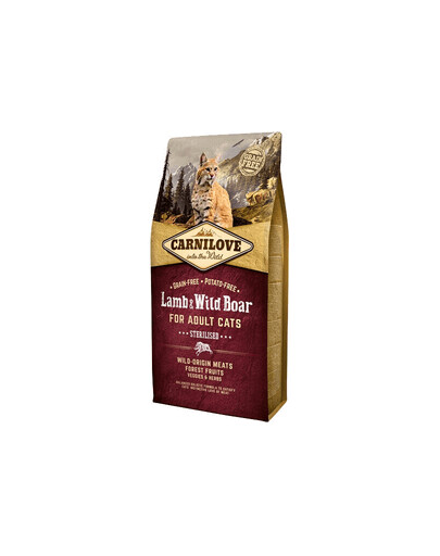 CARNILOVE Chat Stérilisé Agneau & Sanglier 2 kg
