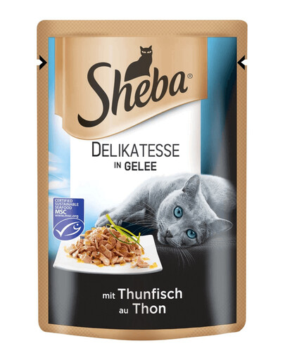SHEBA Délicatesse en gelée au thon 12 x 85g