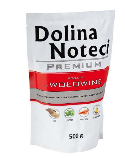 DOLINA NOTECI Premium - Riche en viande de bœuf pour chiens adultes - 500g