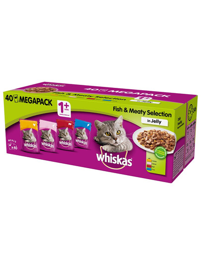 WHISKAS Nourriture humide Saveurs variées 40 x 85g