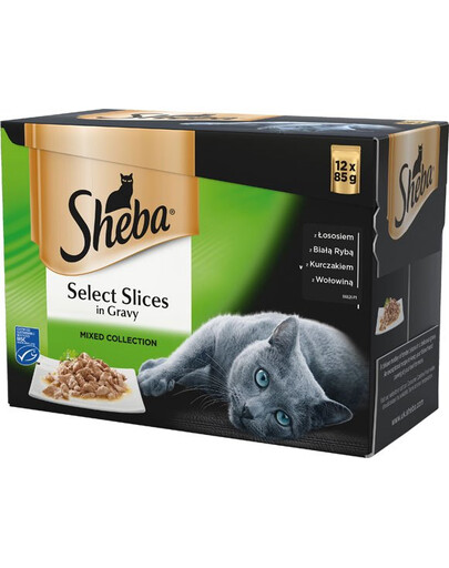 SHEBA Sélection en sauce Mélange de saveurs 12 x 85g