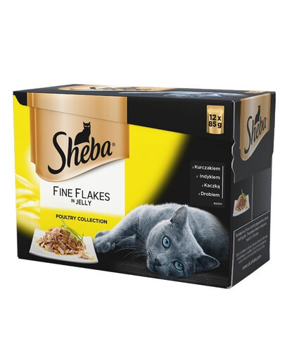 SHEBA Délicatesse en gelée Saveurs de volaille 12 x 85g
