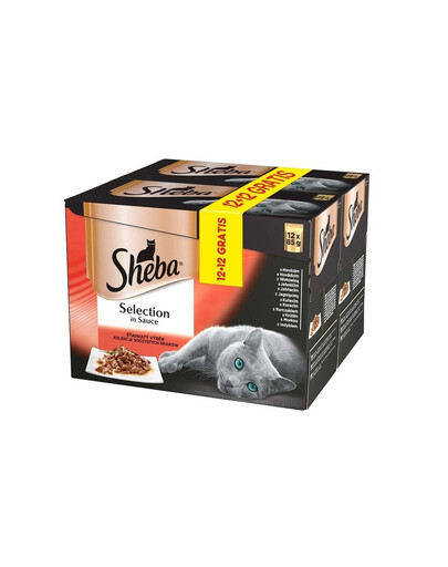 SHEBA Sélection en sauce Saveurs juteuses 24 x 85g