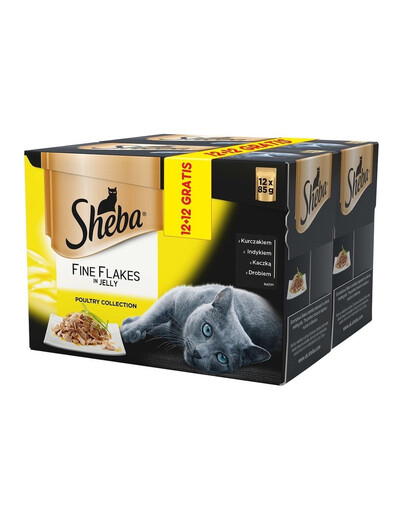 SHEBA Délicatesse en gelée Saveurs de volaille 24 x 85g
