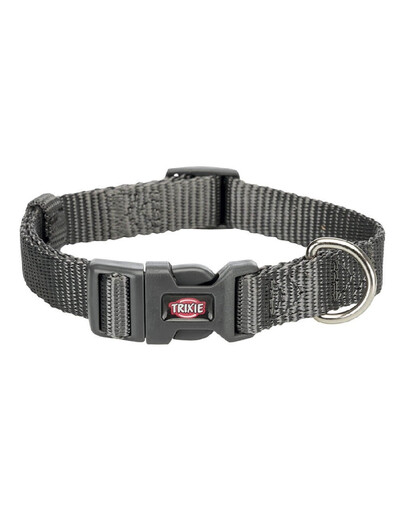 TRIXIE Premium Collier, L–XL: 40–65 cm/25 mm, gris graphite